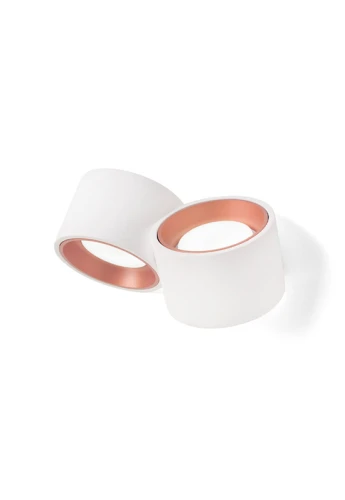 Lampa ścienna gipsowa NESSO szczotkowana miedź - GX53 2x10W UP-DOWN 230V IP20 - TECNICO