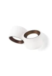 Lampa ścienna gipsowa NESSO szczotkowany brąz - GX53 2x10W UP-DOWN 230V IP20 - TECNICO