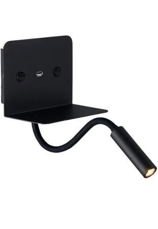 Kinkiet 04229BW czarny - Led, 220-240V, 3w & 6w, 3200K, 480lm, 25°, CRI>70, IP20
