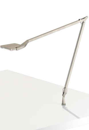 Lampa biurkowa z mocowaniem przelotowym JACKIE brushed titanium - LED 10W 3000K 706lm 220-240V AC IP40 dimmable (Step DIM) - PANZERI 