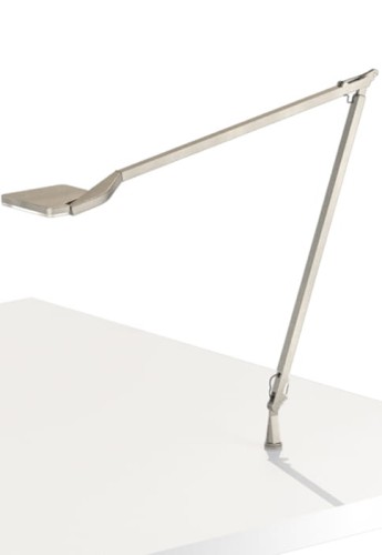 Lampa biurkowa z mocowaniem przelotowym JACKIE brushed titanium - LED 10W 3000K 706lm 220-240V AC IP40 dimmable (Step DIM) - PANZERI