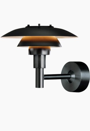 Lampa ścienna zewnętrzna PH 3-2½ czarna - 60W, IP44 - LOUIS POULSEN 