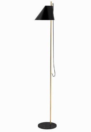 Lampa podłogowa YUH mosiądz-czarny - LED, 2700K, 10W, IP20 - LOUIS POULSEN