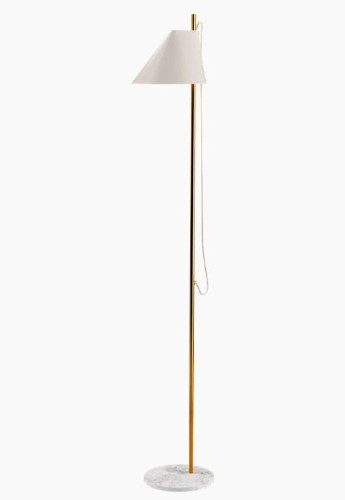 Lampa podłogowa YUH mosiądz-biały - LED, 2700K, 10W, IP20 - LOUIS POULSEN
