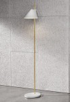 Lampa podłogowa YUH mosiądz-biały - LED, 2700K, 10W, IP20 - LOUIS POULSEN