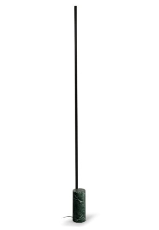 Oprawa oświetleniowa podłogowa HILOW LINE mat black-podstawa z marmuru verde alpi - PANZERI