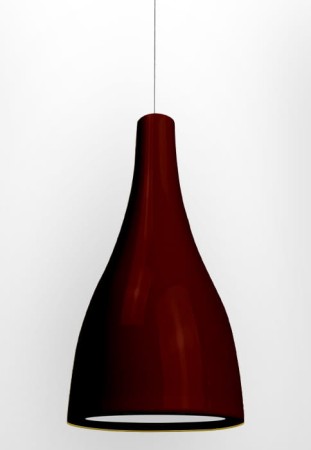 Lampa wisząca WILLY SMALL acquered red - 9W, ON-OFF, CRI95, 2700K - EXENIA 