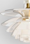 Lampa wisząca PH SEPTIMA clear and matt glass-brass - 28W, E27 - LOUIS POULSEN
