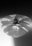 Lampa wisząca PH SEPTIMA clear and matt glass-brass - 28W, E27 - LOUIS POULSEN