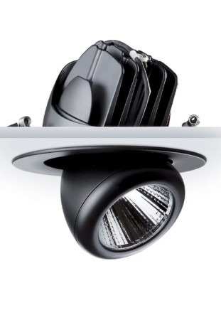 Oprawa sufitowa wpuszczana CLOUD deep black - LED, 25W, FL-31°, 3000K, CRI>80, IP20 - TARGETTI 