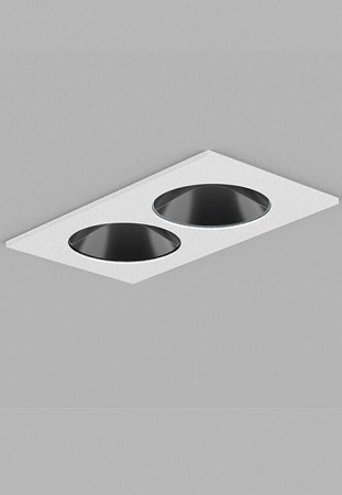 Oprawa oświetleniowa sufitowa wpuszczana DARK NIGHT LENS 2 R white matt-black - 4W, 2700K, CRI>90, 300lm, 22°, IP20, UGR <16 - MOLTO LUCE