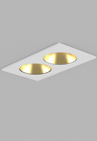 Oprawa oświetleniowa sufitowa wpuszczana DARK NIGHT LENS 2 R white matt-gold - 4W, 2700K, CRI>90, 300lm, 22°, IP20, UGR <16 - MOLTO LUCE