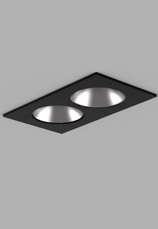 Oprawa oświetleniowa sufitowa wpuszczana DARK NIGHT LENS 2 R black matt-grey - 4W, 2700K, CRI>90, 300lm, 22°, IP20, UGR <16 - MOLTO LUCE 