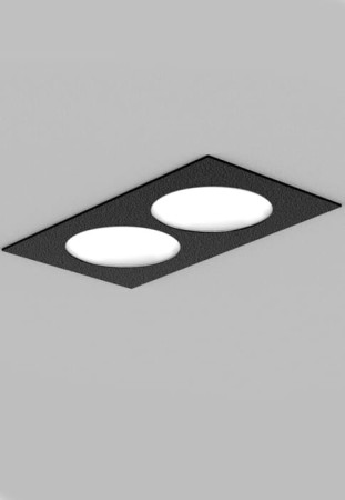 Oprawa oświetleniowa sufitowa wpuszczana DARK NIGHT LENS 2 R black matt-white - 4W, 2700K, CRI>90, 300lm, 22°, IP20, UGR <16 - MOLTO LUCE