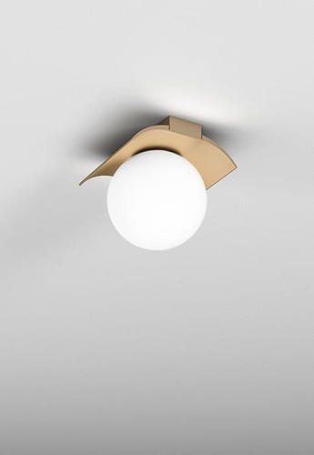 Lampa sufitowo-ścienna natynkowa MODERN BALL WP LED M927 złoty struktura - 10W, 2700K, CRI>90 - AQForm