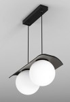 Lampa wisząca wewnętrzna MODERN BALL WPx2 LED M927 czarny struktura - 14W, 2700K, CRI>90 - AQForm