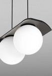 Lampa wisząca wewnętrzna MODERN BALL WPx2 LED M927 czarny struktura - 14W, 2700K, CRI>90 - AQForm