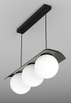 Lampa wisząca wewnętrzna MODERN BALL WPx3 LED L927 czarny struktura - 21.5W, 2700K, CRI>90 - AQForm