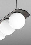 Lampa wisząca wewnętrzna MODERN BALL WPx3 LED L927 czarny struktura - 21.5W, 2700K, CRI>90 - AQForm