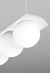 Lampa wisząca wewnętrzna MODERN BALL WPx3 LED L927 biały struktura - 21.5W, 2700K, CRI>90 - AQForm