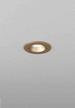 Oprawa sufitowa wewnętrzna wpuszczana PUTT mini hermetic LED M927 20° złoty - 4.5W, 2700K, CRI>90 - AQForm 