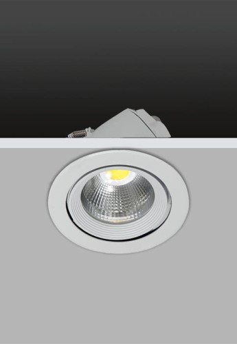 Oprawa sufitowa wpuszczana okrągły ruchomy reflektor SALIA 20W 6000K biały - GECEM