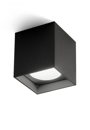 Oprawa oświetleniowa sufitowa wewnętrzna TWO black - 10W, 3000K, Ra>90, 595lm, 220-240V AC, ON-OFF - PANZERI 