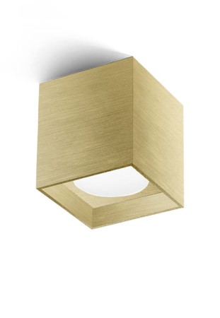 Oprawa oświetleniowa sufitowa wewnętrzna TWO mat brass - 10W, 3000K, Ra>90, 595lm, 220-240V AC, ON-OFF - PANZERI