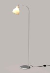 Lampa podłogowa AVRA stal szczotkowana-kremowy - LED E14, 12W, IP20 - NUAD