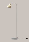 Lampa podłogowa AVRA stal szczotkowana-kremowy - LED E14, 12W, IP20 - NUAD
