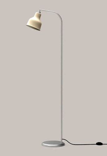 Lampa podłogowa AVRA stal szczotkowana-kremowy - LED E14, 12W, IP20 - NUAD