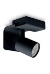 Oprawa ścienna lub sufitowa z pojedynczym regulowanym reflektorem PLURIEL PLUS matt black-matt black - LED 1x13W, ON-OFF, CRI95, 2700K - EXENIA