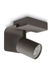 Oprawa ścienna lub sufitowa z pojedynczym regulowanym reflektorem PLURIEL PLUS concrete gray-concrete gray - LED 1x13W, ON-OFF, CRI95, 2700K - EXENIA