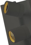Oprawa ścienna lub sufitowa z podwójnym regulowanym reflektorem PLURIEL PLUS concrete gray-yellow corn - LED 2x13W, ON-OFF, CRI95, 2700K - EXENIA