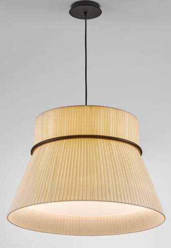 Lampa wisząca FOLIE S/60 cream translucent ribbon - 15W LED E-27 A60, 100-240V 50/60Hz, IP20 - BOVER