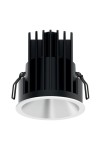 Oprawa oświetleniowa reflektor wpuszczany DARK NIGHT SMOLL R white matt-silver - LED, 40°, 2700K, CRI >90, IP20 - MOLTO LUCE