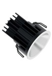 Oprawa oświetleniowa reflektor wpuszczany DARK NIGHT SMOLL R white matt-silver - LED, 40°, 2700K, CRI >90, IP20 - MOLTO LUCE