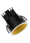 Oprawa oświetleniowa reflektor wpuszczany DARK NIGHT SMOLL R white matt-gold - LED, 40°, 2700K, CRI >90, IP20 - MOLTO LUCE