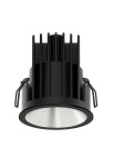 Oprawa oświetleniowa reflektor wpuszczany DARK NIGHT SMOLL R black matt-silver - LED, 40°, 2700K, CRI >90, IP20 - MOLTO LUCE
