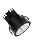 Oprawa oświetleniowa reflektor wpuszczany DARK NIGHT SMOLL R black matt-silver - LED, 40°, 2700K, CRI >90, IP20 - MOLTO LUCE