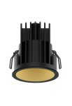 Oprawa oświetleniowa reflektor wpuszczany DARK NIGHT SMOLL R black matt-gold - LED, 40°, 2700K, CRI >90, IP20 - MOLTO LUCE