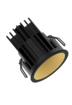 Oprawa oświetleniowa reflektor wpuszczany DARK NIGHT SMOLL R black matt-gold - LED, 40°, 2700K, CRI >90, IP20 - MOLTO LUCE