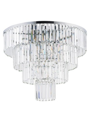 Lampa wisząca plafon CRISTAL L srebrny - LED 25W, 220-230V, IP20 