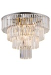 Lampa wisząca plafon CRISTAL L srebrny - LED 25W, 220-230V, IP20