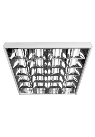 Panel LED natynkowy z 3 podwójnymi parabolami - UGR<19, 36W, 4000K, 3.500lm (pochodzenie 5.250lm), 700mA, 130°, IP20, 60x60x6cm 
