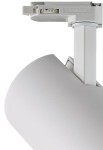 Oprawa oświetleniowa szynowa LED COB cylindryczna - 220-240V, 40W, 3000K, 3600lm, adapter 3-fazowy, 36°, IP20, biała