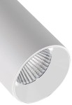 Oprawa oświetleniowa szynowa LED COB cylindryczna - 220-240V, 40W, 3000K, 3600lm, adapter 3-fazowy, 36°, IP20, biała