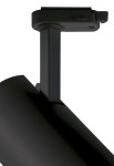 Oprawa oświetleniowa szynowa LED COB cylindryczna - 220-240V, 30W, 4000K, 3333lm, adapter 3-fazowy, 12°, IP20, czarny