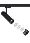 Oprawa oświetleniowa szynowa CTLS MILO LED - 15W, 220-230V, 3000K, 1300lm, IP20, adapter 3-fazowy, czarny
