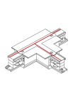 Wpuszczane złącze zasilania do szynoprzewodu F3 T CTLS PRAWE 2 T-R2 biały - 220-230V, IP20